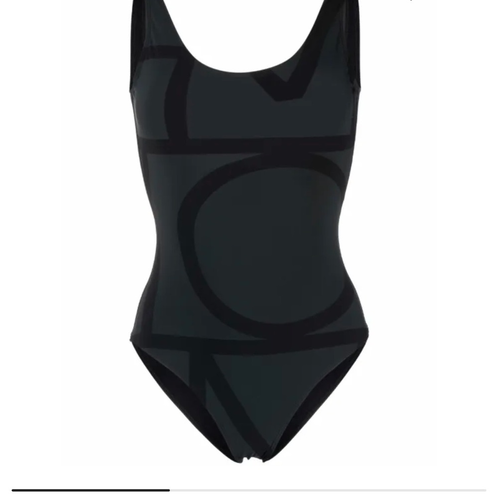 NWT Toteme size small monogram low-back swimsuit brand new
